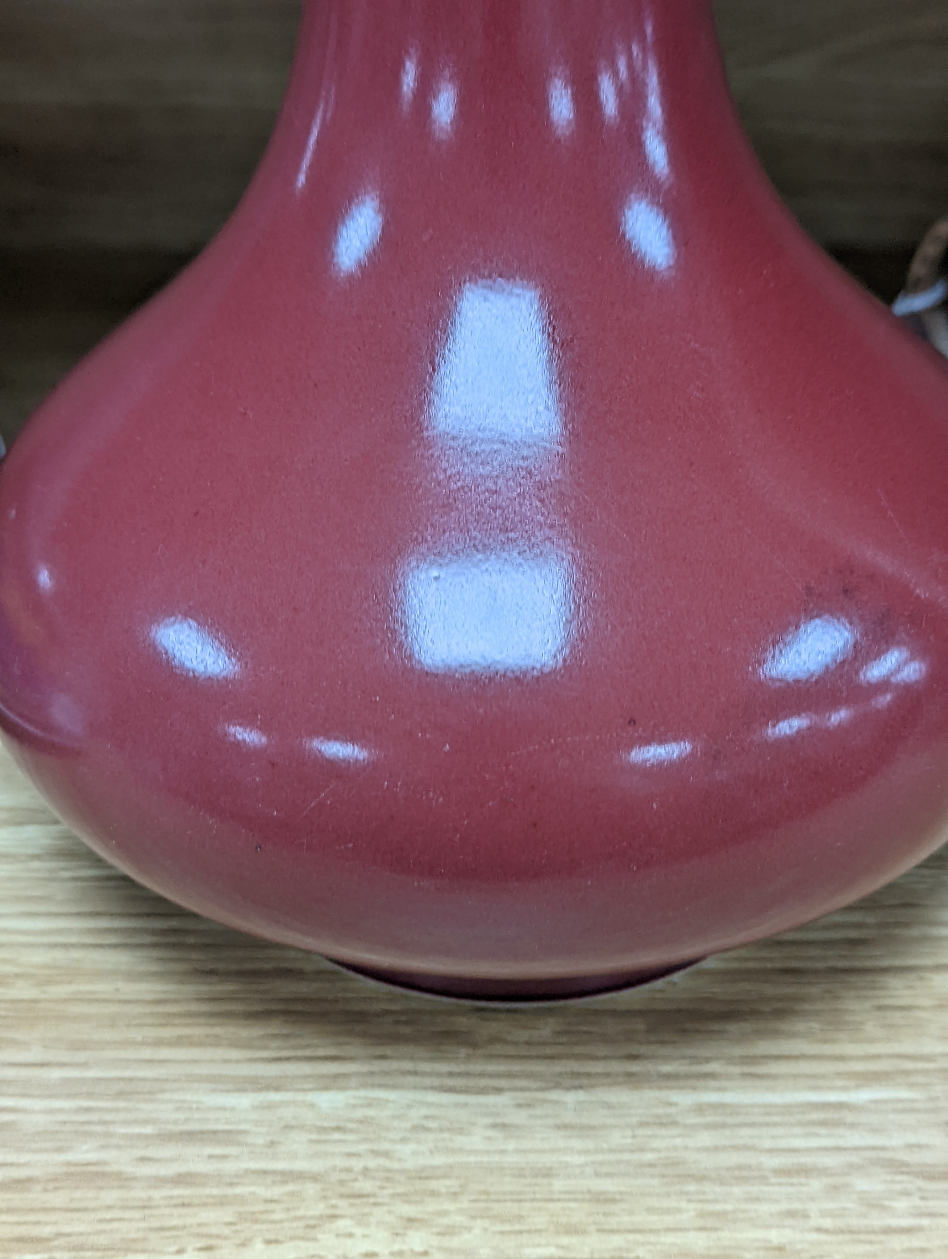 A Chinese sang-de-boeuf vase, 23cm